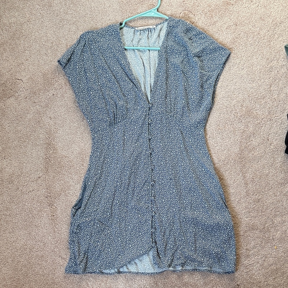 Abercrombie & Fitch Navy and White Patterned Dress